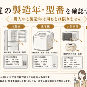 家電の製造年・型番を確認する方法