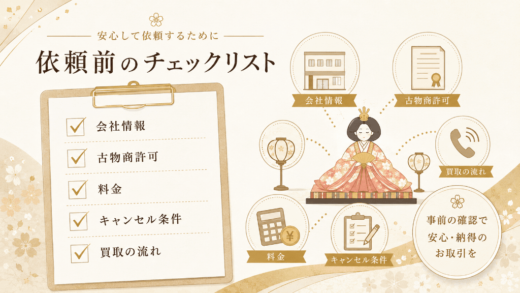 人形の出張買取を依頼する前のチェックリスト