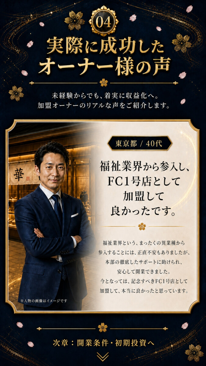 実際に成功したオーナー様の声