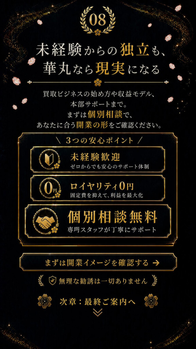 未経験からの独立も華丸なら現実になる