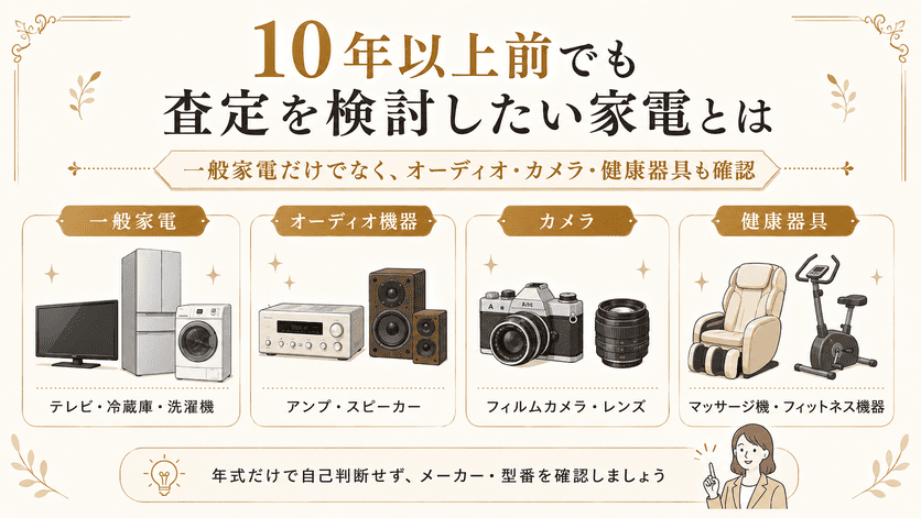 10年以上前でも査定を検討したい家電とは